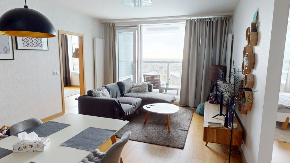 3 izbový byt s terasou a garážou v PANORAMA CITY, 25. poschodie, veža I.