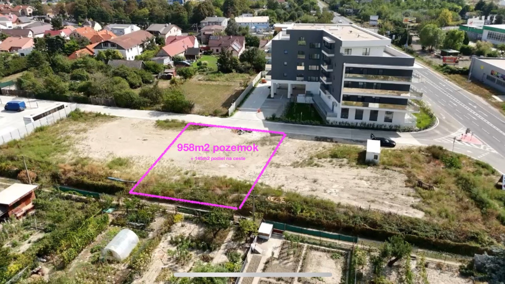 Stavebný pozemok 1103m2 na komerčné využitie ✳️ SVOSNOSŤ > Podunajské Biskupice ✳️