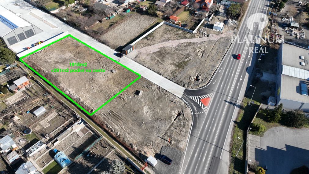 Predaj pozemku na ulici Svornosti, 2209m2, výstavba skladu, obchod, výroba, služby D502