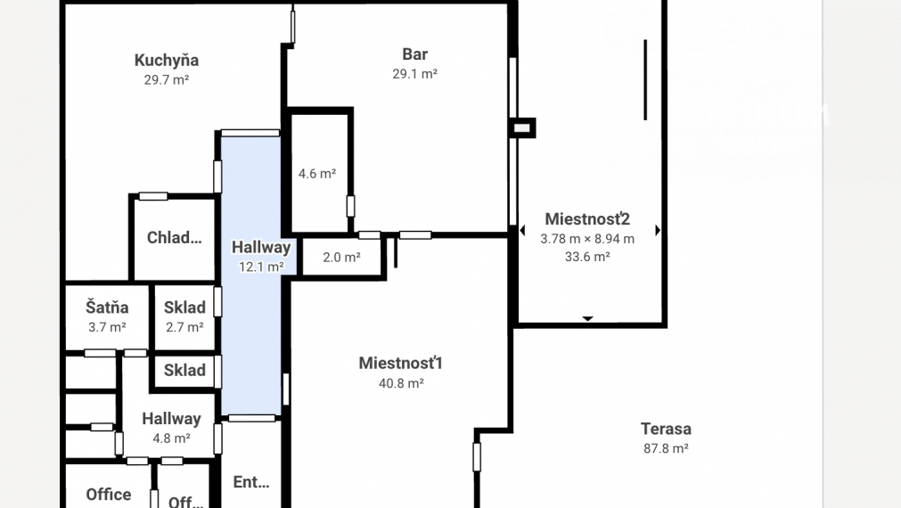 Objekt pre komerčné využitie (gastro prevádzka) s 8,5á pozemkom, Rača- Východné, Dopravná
