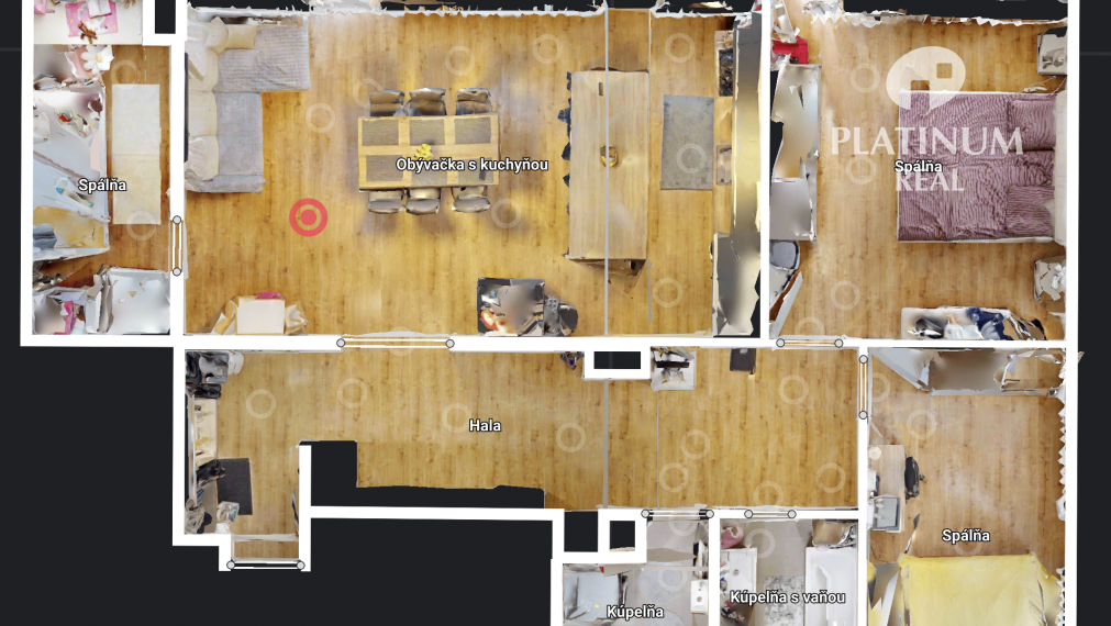 Predaj 4-izb bytu, Ružinov- Nivy, tehlová stavba, zrekonštruovaný, západná orientácia