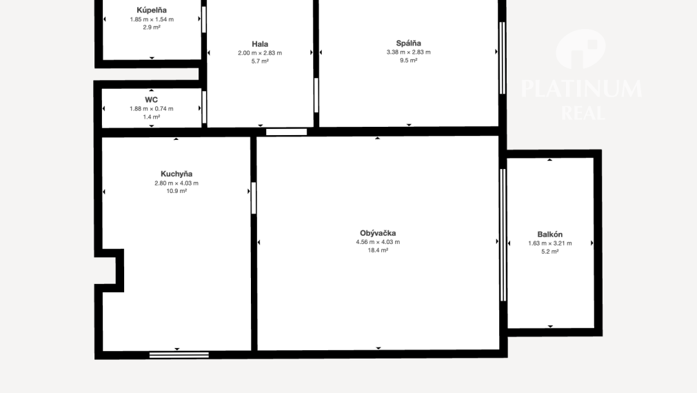 2izbový byt s balkónom v Dúbravke, Drobného