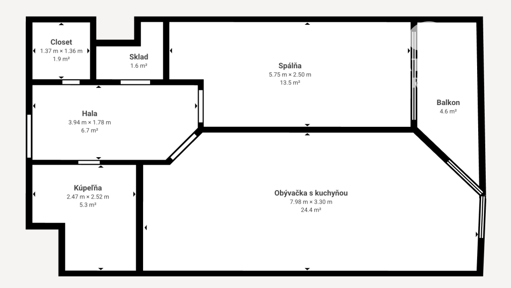 Predaj 2-izbového bytu s parkovaním, Ružinov- Nivy, Jégého ulica, 3D prehliadka