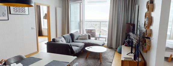 3 izbový byt s terasou a garážou v PANORAMA CITY, 25. poschodie, veža I.