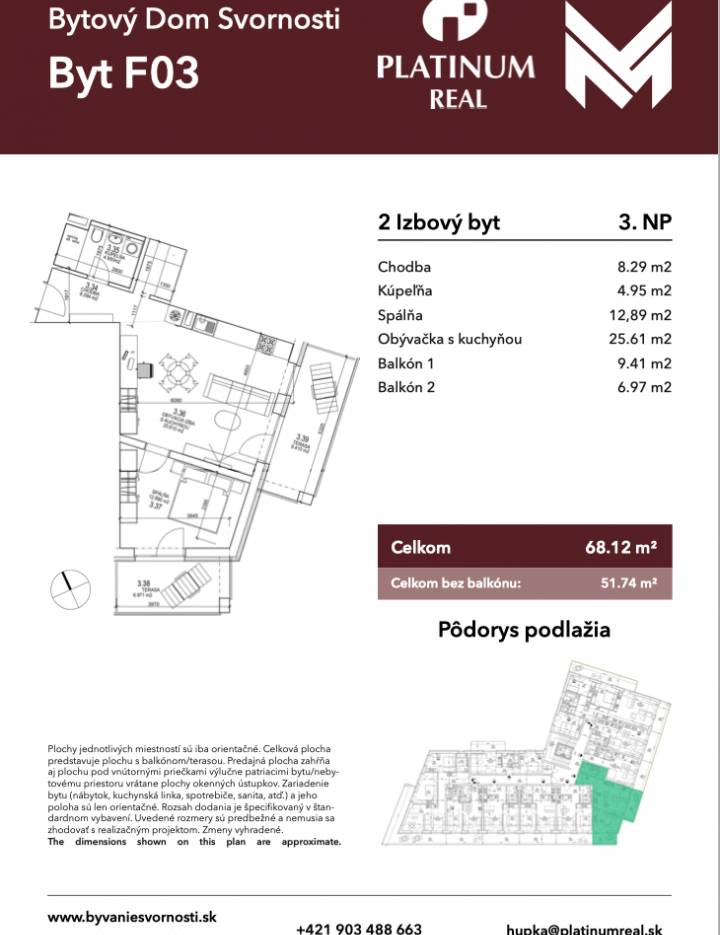 2-izbový byt v novom projekte BývanieSvornosti Byt F3