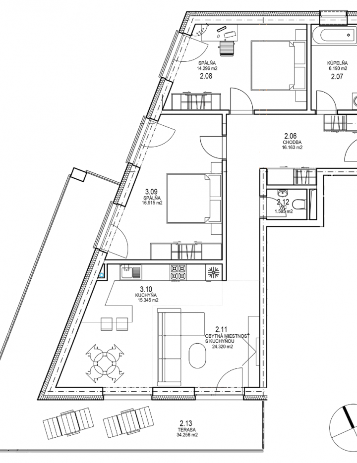 3-izbový byt v novom projekte ByvanieSvornosti Byt A3